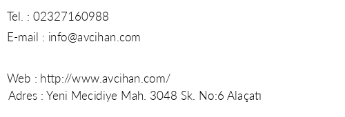 Avchan Ta Ev Otel telefon numaralar, faks, e-mail, posta adresi ve iletiim bilgileri